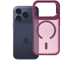 Dėklas Case for iPhone 17 Pro Max / 18 Pro Max Forcell F-Protect Shadow Stand Premium compatible with MagSafe dark cherry