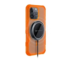 Dėklas, skirtas iPhone 18 Pro / 17 Pro, Forcell F-Protect BumperX Premium, suderinamas su MagSafe, oranžinės spalvos