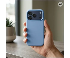 Dėklas Apykakle iPhone 18 Pro / 17 Pro Forcell F-Protect Frame Premium suderinama su Magsafe, šviesiai mėlyna