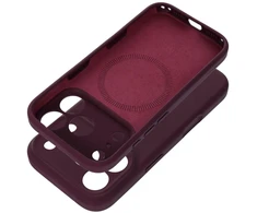 Dėklas Case for iPhone 18 Pro Max / 17 Pro Max Forcell F-Protect Rubber Premium compatible with MagSafe dark cherry