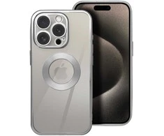 Dėklas Oem Case GLAM for IPHONE 16 sidabrinis