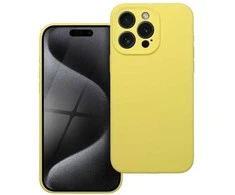 OEM dėklas, skirtas iPhone 15 PRO MAX silikoniniam 2 mm dėklui (apsaugai nuo kameros), geltonas