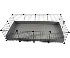 C&amp;C modulinis narvas 4x2 145 x 75 cm, sidabrinis