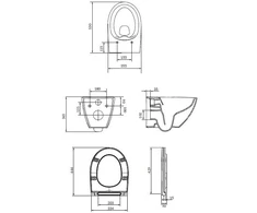 Cersanit TOILET WALL HUNG C458 WITH COVER