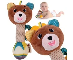 Jokomisiada Charmant Rattle Teether Plush Toy Deer for a Child ZA5771