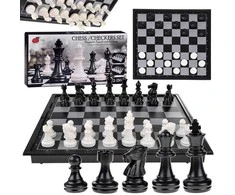Jokomisiada Chess Magnetic checkers 2in1 puzzle game GR0620