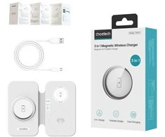 Choetech T616-F 3 viename indukcinis įkroviklis (baltas)