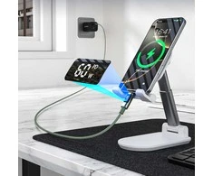 Choetech XCC-1068 PD 60W USB-C - USB-C Cable with Ekranas 1.2 m - Žalias