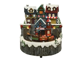 Nežinomas Christmas decoration "House" with LED lighting. 15 cm
