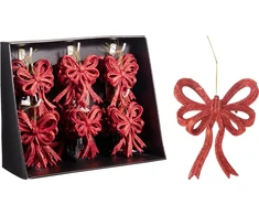 Mica Decorations Christmas Tree toy Bow. red. plastikas