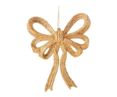 Mica Decorations Christmas Tree toy Bow. ruda/auksinis