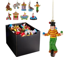 Christmas Tree toy Circus. various colours. 9 cm