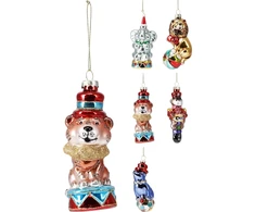 Sirius Christmas Tree toy Circus. various colours. glass