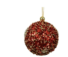 Nežinomas Eglutės žaisliukas Decoris 026173, aukso/raudonas, 8 cm