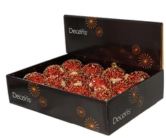 Nežinomas Eglutės žaisliukas Decoris 026173, aukso/raudonas, 8 cm