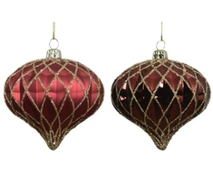 ROSA Kalėdų eglutės žaisliukas Decoris 028455. raudonas. polistirenas