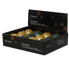 Nežinomas Eglutės žaisliukas Decoris Antique, mėlynas/aukso, 8 cm