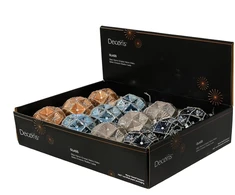 Christmas Tree toy Decoris Diamond. various colours. glass