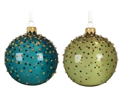 Nežinomas Eglutės žaisliukas Decoris Dots, skaidrus/mėlynas/žalias