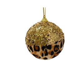 Nežinomas Eglutės žaisliukas Decoris Leopard, rudas, 8 cm