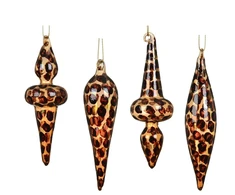 Nežinomas Eglutės žaisliukas Decoris Leopard, rudas, stiklas