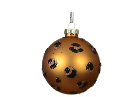 Nežinomas Eglutės žaisliukas Decoris Leopard, rudas, stiklas