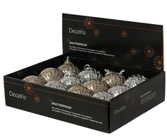 Nežinomas Eglutės žaisliukas Decoris Mercury, aukso/sidabro, 8 cm