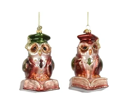 Nežinomas Eglutės žaisliukas Decoris Owl, įvairių spalvų, stiklas