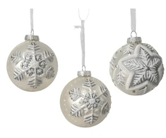 Nežinomas Eglutės žaisliukas Decoris Winter, baltas, stiklas
