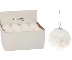 None Christmas Tree toy Fur. baltas. poliester