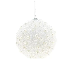 Christmas Tree toy Pearl. baltas. plastikas