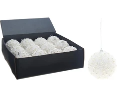 Christmas Tree toy Pearl. baltas. plastikas