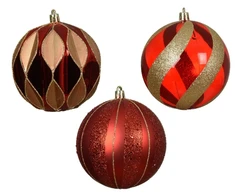 Nežinomas Christmas Tree toy. red. 10 cm. plastikas