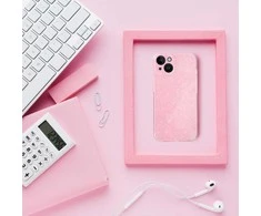 OEM dėklas, skirtas iPhone 13, skaidrus, 2 mm, mirksinčios rožinės spalvos
