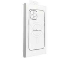 Dėklas Oem Case for iPhone 15 Clear Mag Cover (STR / CAMERA PROTECTION) compatible with MagSafe transparent glitter