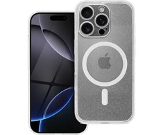 Oem Originalus „iPhone 14 PRO“ skaidrus „Mag“ dėklas – blizgučiai (STR / APSAUGA NUO FOTOAPAROS), suderinamas su „MagSafe“ permatomais blizgučiais.