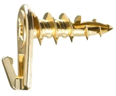 Cobra Įsukami GKP kabliai, 10,5 x 27 mm, žalvario spalvos, 4 vnt.