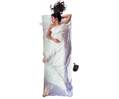 Cocoon TravelSheet Coupler Silk/Medvilnė Sleeping Bag Liner with Two-Way Zipper, Natural