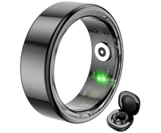 Išmanusis laikrodis COLMI R02 Smart Ring, size 12, 21.3 mm (juodas) + charging case