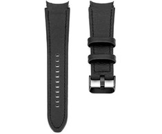 Connect 20mm Silikona Pārvietojamā Ādas Pulksteņa Siksna (130mm M/L) Melna
