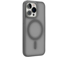 Connect Hibrīdais Magnētiskais Apvalks iPhone 15 Pro Max PC + TPU Divu Slāņu MagSafe Saderīgs Triecienizturīgs Dizains Sudraba