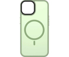 Connect Hibrīdais Magnētiskais Apvalks iPhone 15 PC + TPU Divu Slāņu MagSafe Saderīgs Triecienizturīgs Zaļš