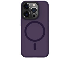 Connect hibrīdais magnētiskais apvalks iPhone 14 Pro Max PC + TPU divu slāņu MagSafe saderīgs triecienizturīgs dizains dziļi purpursarkans