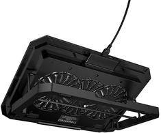 Cooling stand regulated for laptop 2 x USB A LED Hoco GA4 juodas