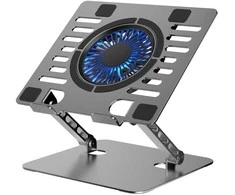 Cooling stand regulated for laptop ART P12 1 x USB A LED aliuminio