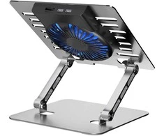 Cooling stand regulated for laptop ART P12 1 x USB A LED aliuminio