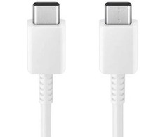 CP USB-C uz USB-C Lādēšanas Vads 1m 2A Ātrā Lādēšana Universāla Datu Sinhronizācija Balts