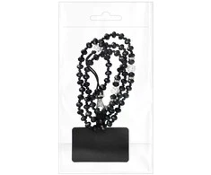Dėklas OEM CRYSTAL DIAMOND telefono virvelė, telefono pakabukas / laido ilgis 74 cm (37 cm kilpoje) / ant kaklo - juodas
