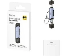 CUDY UH200 2 viename USB 3.0 kortelių skaitytuvas