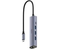 Cudy UH605 interface hub USB 3.2 Gen 1 (3.1 Gen 1) Type-C 5000 Mbit/s Pilkas, Sidabrinis